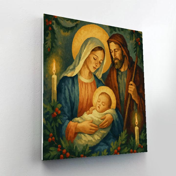 Starlit Nativity DIY paint by numbers