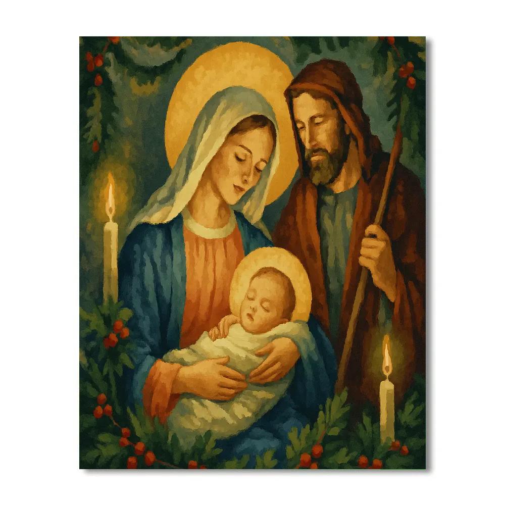 Starlit Nativity DIY paint by numbers