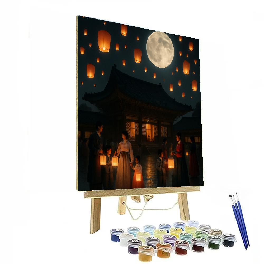Lantern Festival Korea Full Moon paint by color