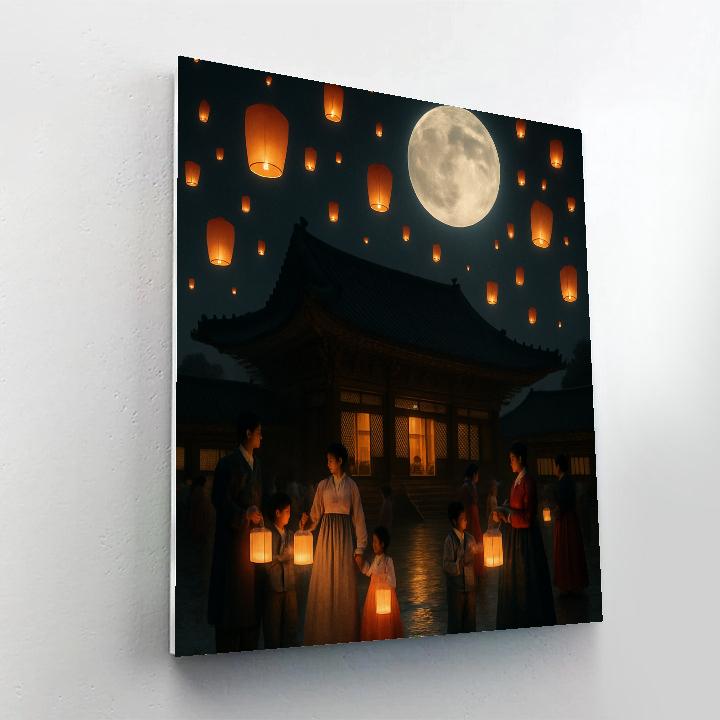 Lantern Festival Korea Full Moon paint by color