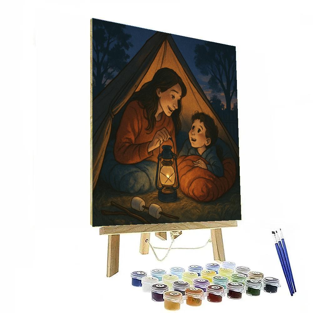 Backyard Camping Bedtime Paint by numbers art