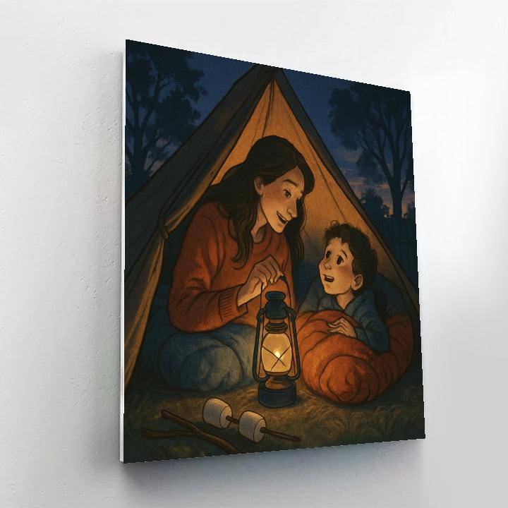 Backyard Camping Bedtime Paint by numbers art