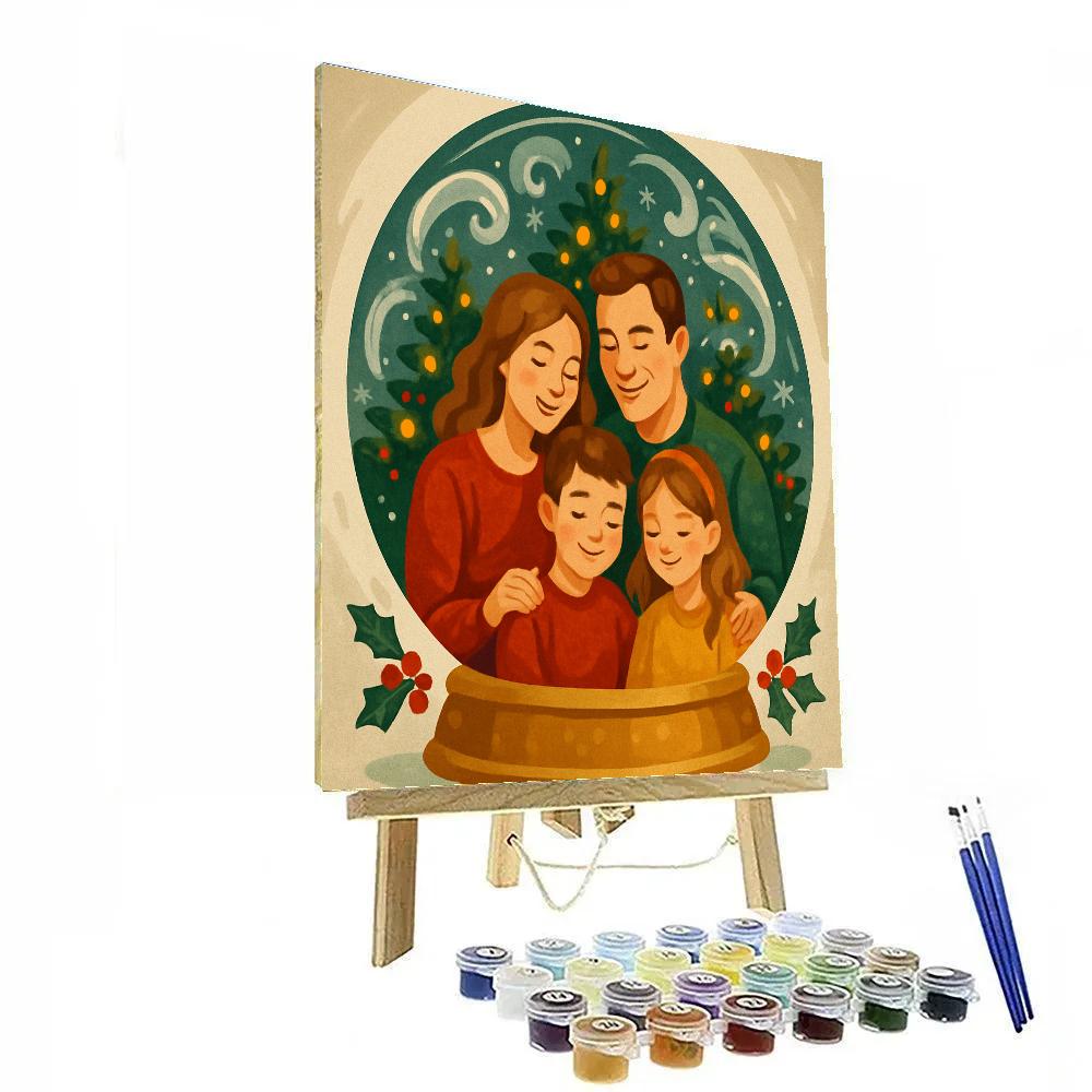 Snowglobe Reunion paint by number