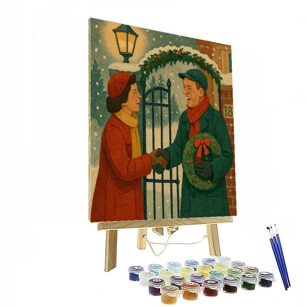 Garlanded Gate Numbered painting kits
