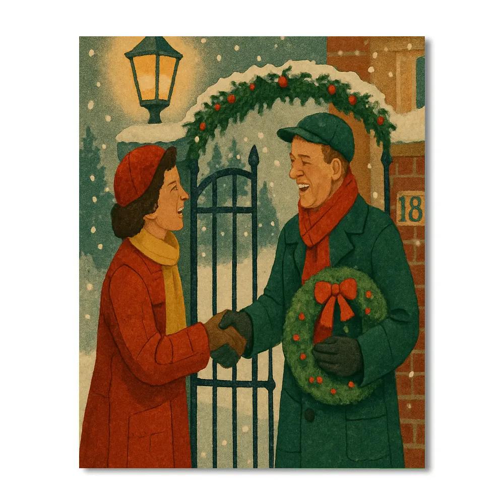 Garlanded Gate Numbered painting kits
