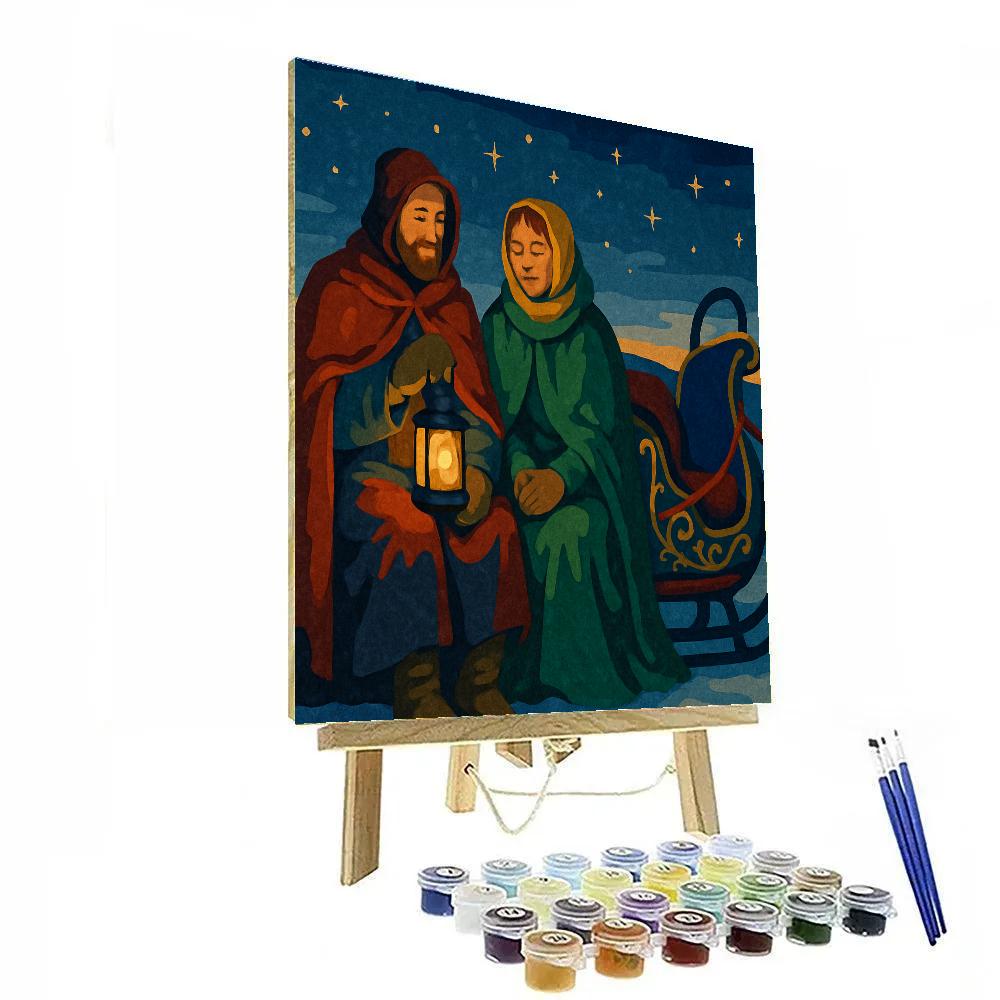 Twilight Sleigh Stop Paint by numbers art