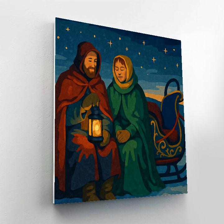 Twilight Sleigh Stop Paint by numbers art