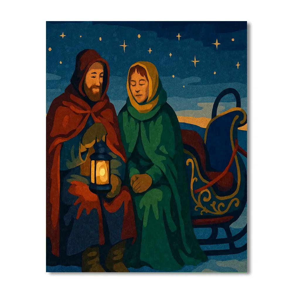 Twilight Sleigh Stop Paint by numbers art