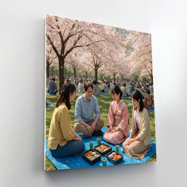 Hanami Cherry Blossom Festival Japan paint by numbers