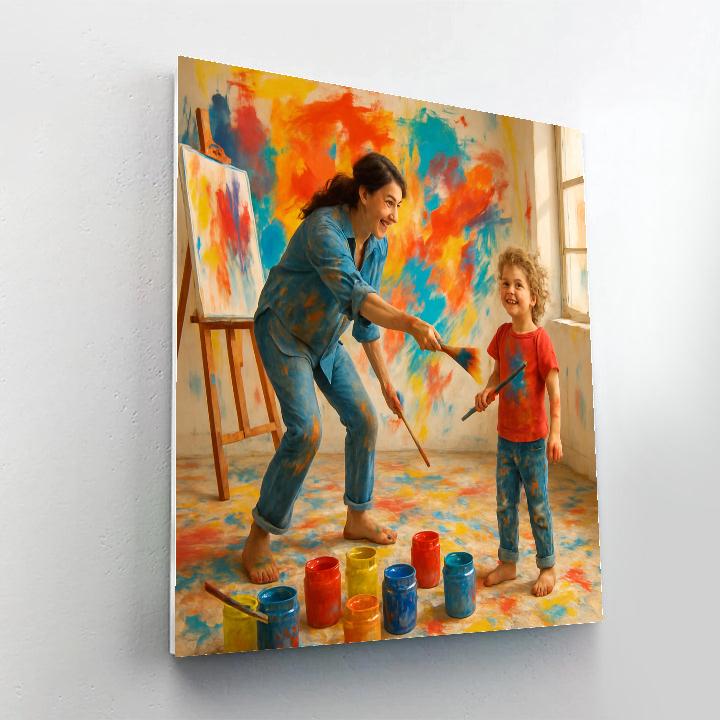 Art Studio Messy Masterpiece paint by numbers