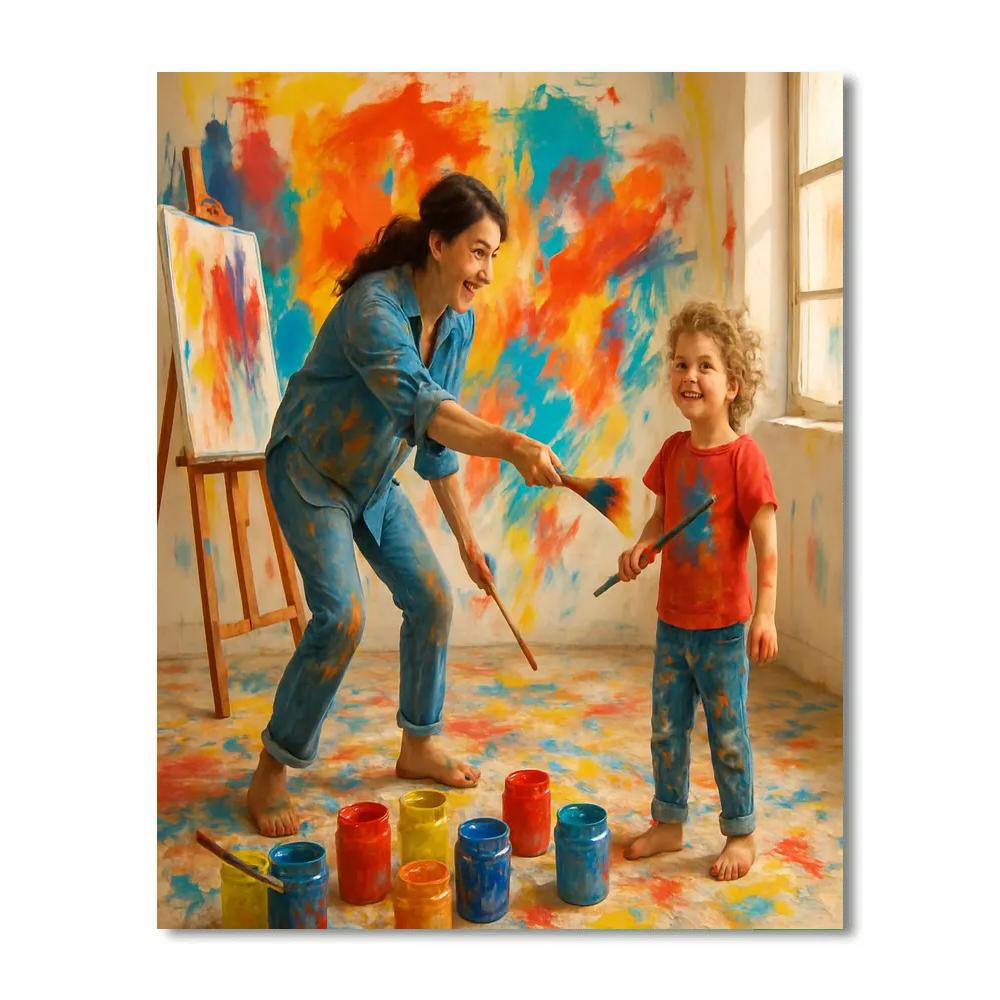 Art Studio Messy Masterpiece paint by numbers