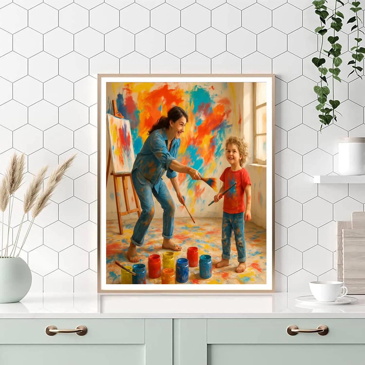 Art Studio Messy Masterpiece paint by numbers