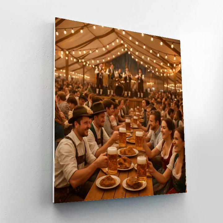 Oktoberfest Celebration Munich paint by color