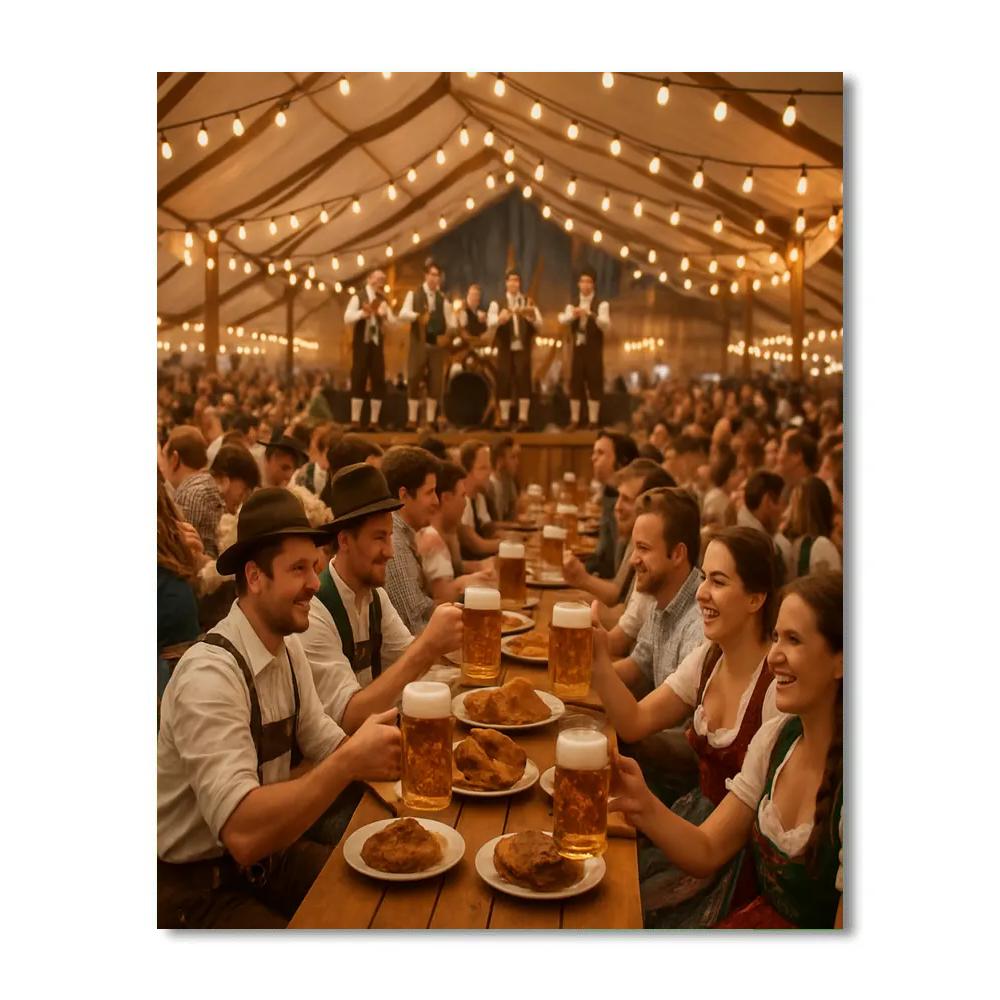 Oktoberfest Celebration Munich paint by color