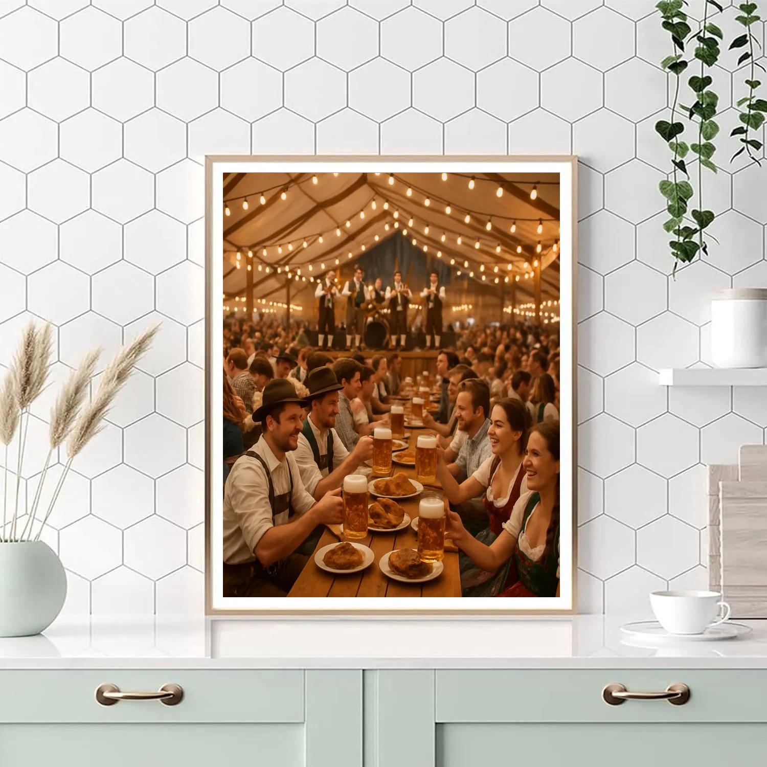 Oktoberfest Celebration Munich paint by color