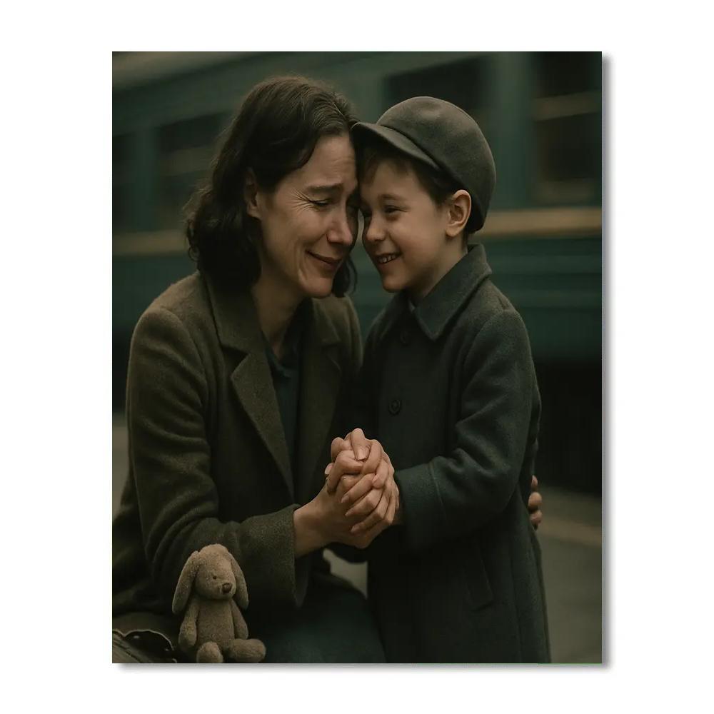 Train Station Farewell And Return paint by numbers