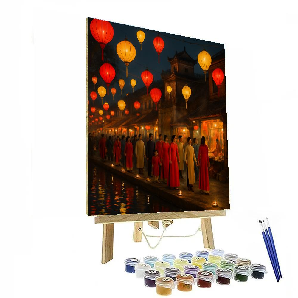 Lunar New Year Lantern Festival Hanoi Paint by numbers art