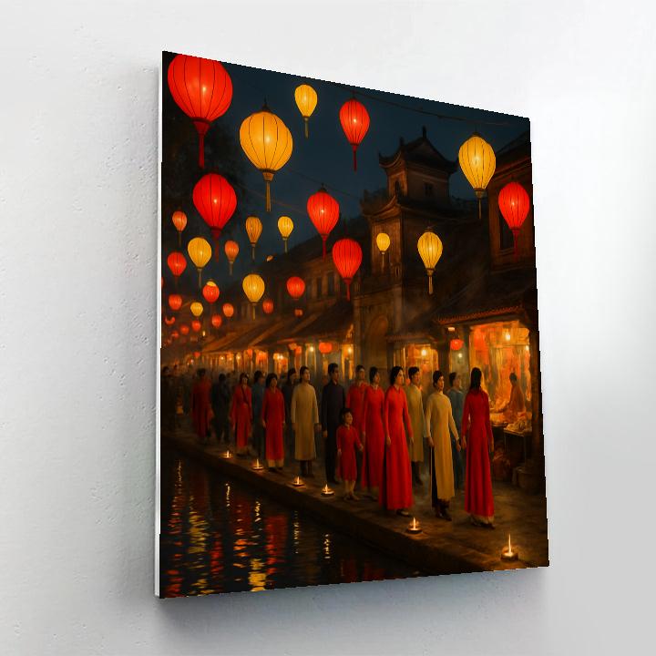 Lunar New Year Lantern Festival Hanoi Paint by numbers art