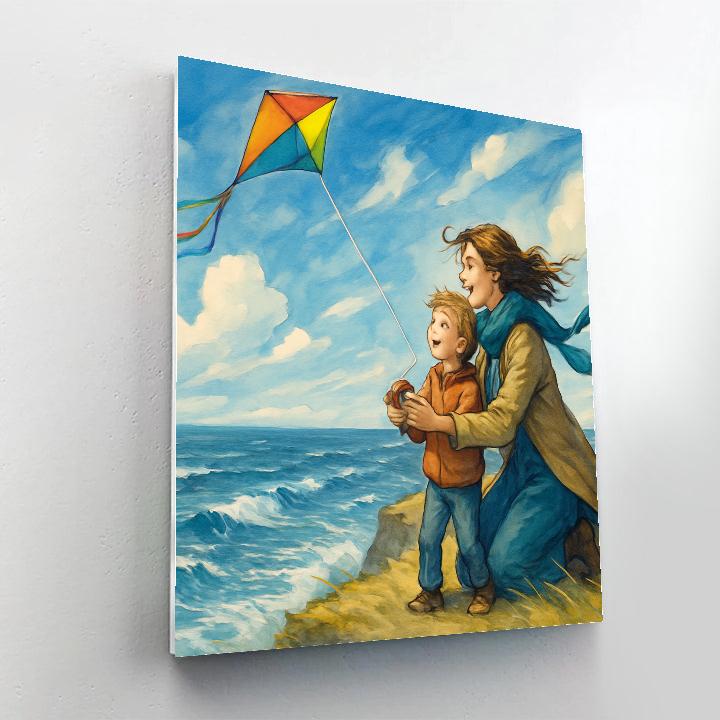 Seaside Kite Lessons paint by number