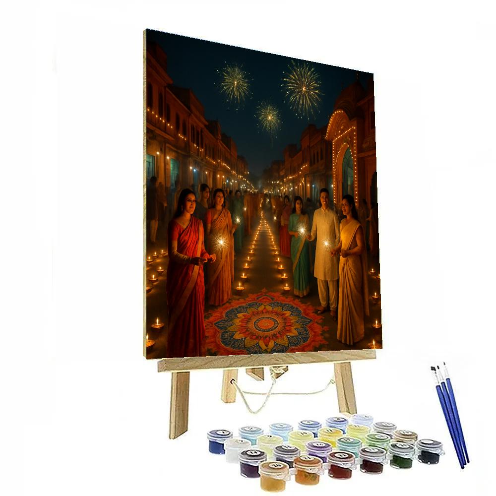 Diwali Evening In Jaipur painting number kit