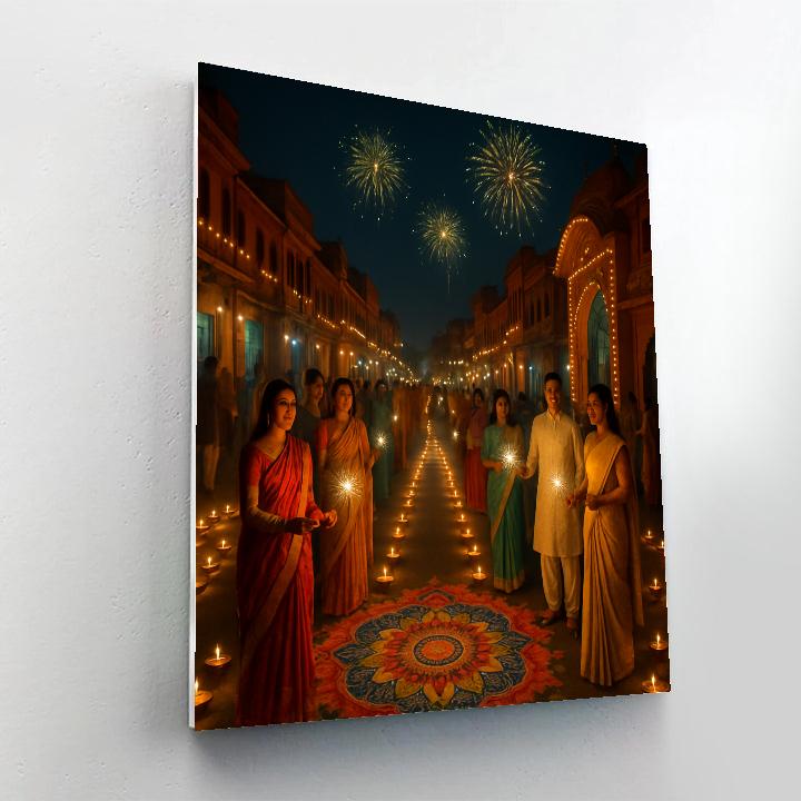 Diwali Evening In Jaipur painting number kit