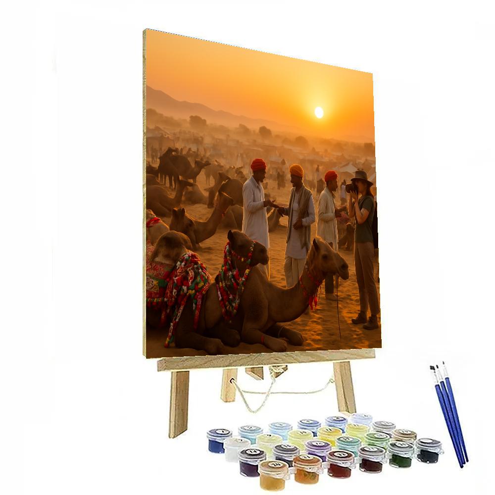 Pushkar Camel Fair Rajasthan Painting by numbers kit