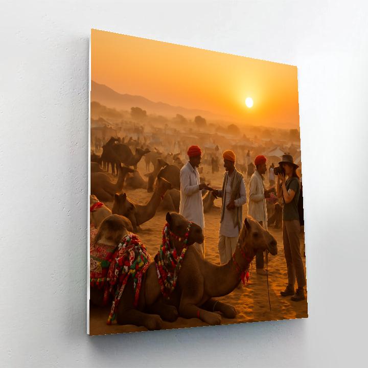 Pushkar Camel Fair Rajasthan Painting by numbers kit