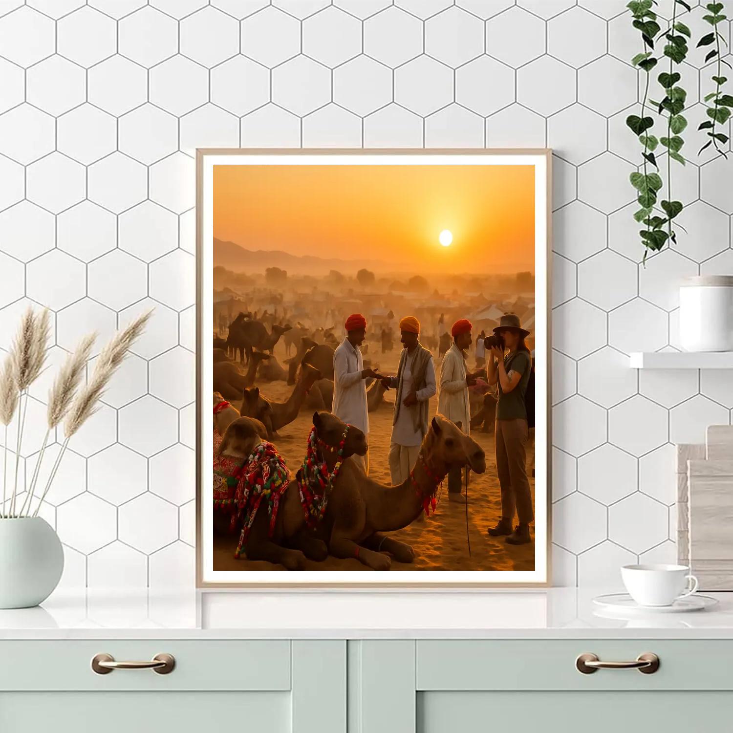Pushkar Camel Fair Rajasthan Painting by numbers kit