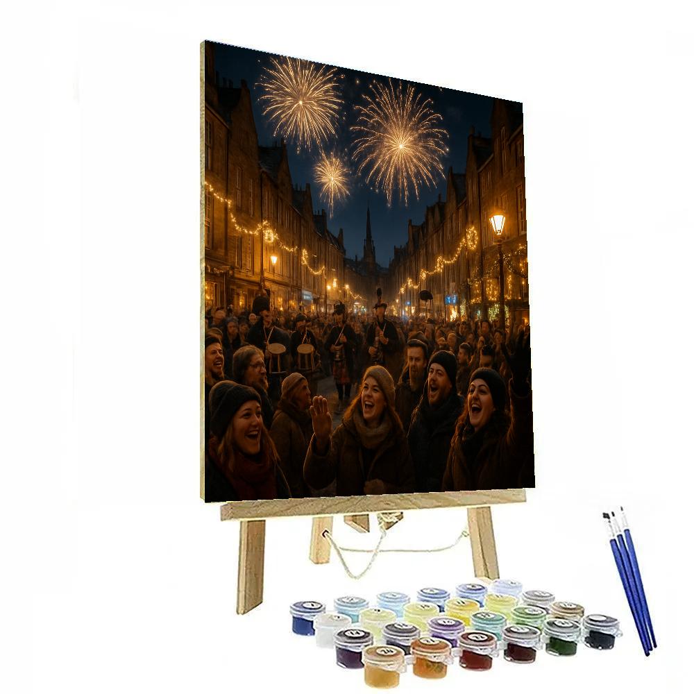 Edinburgh Hogmanay Street Festival DIY paint by numbers