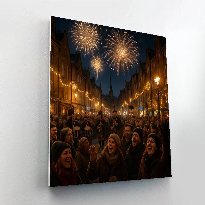 Edinburgh Hogmanay Street Festival DIY paint by numbers