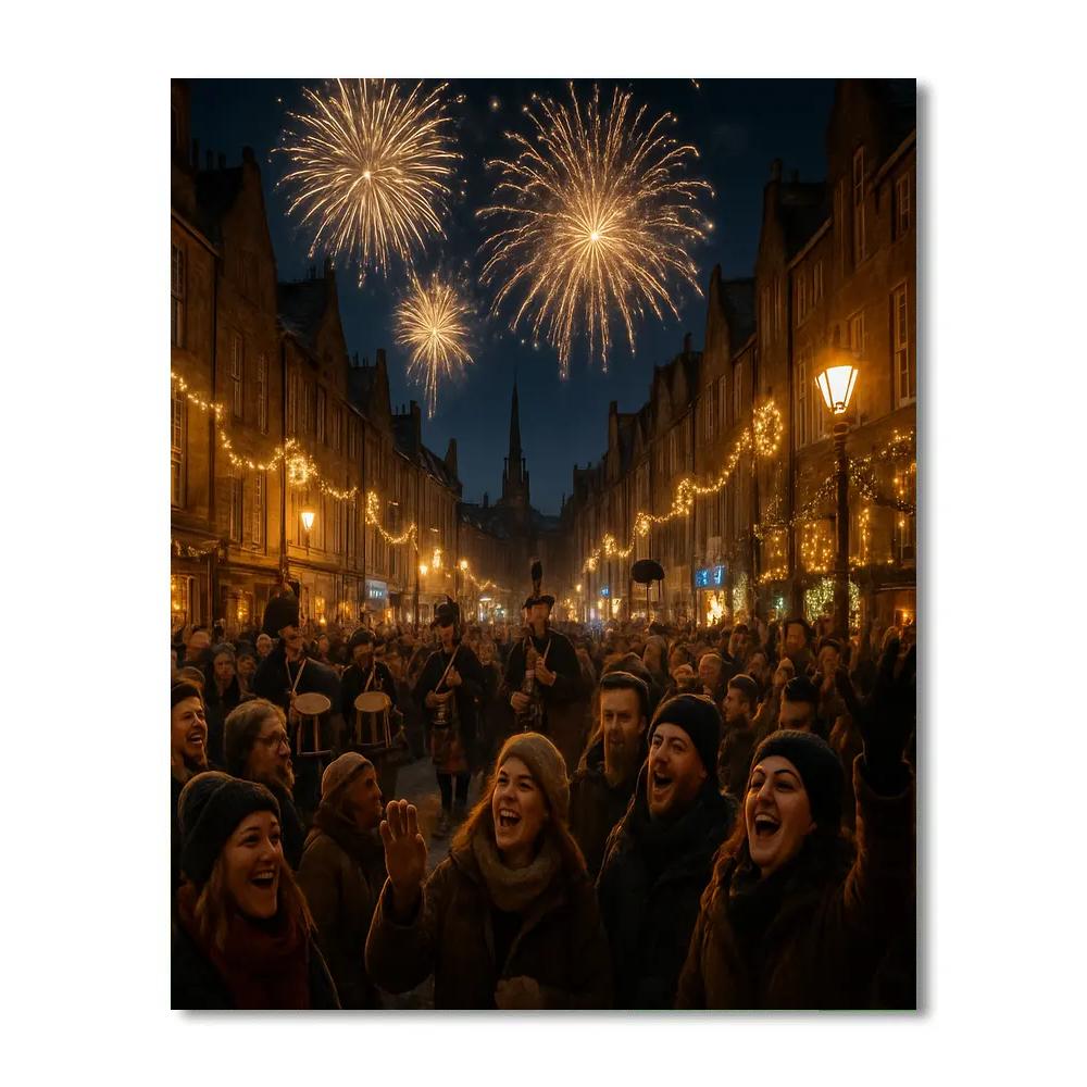 Edinburgh Hogmanay Street Festival DIY paint by numbers