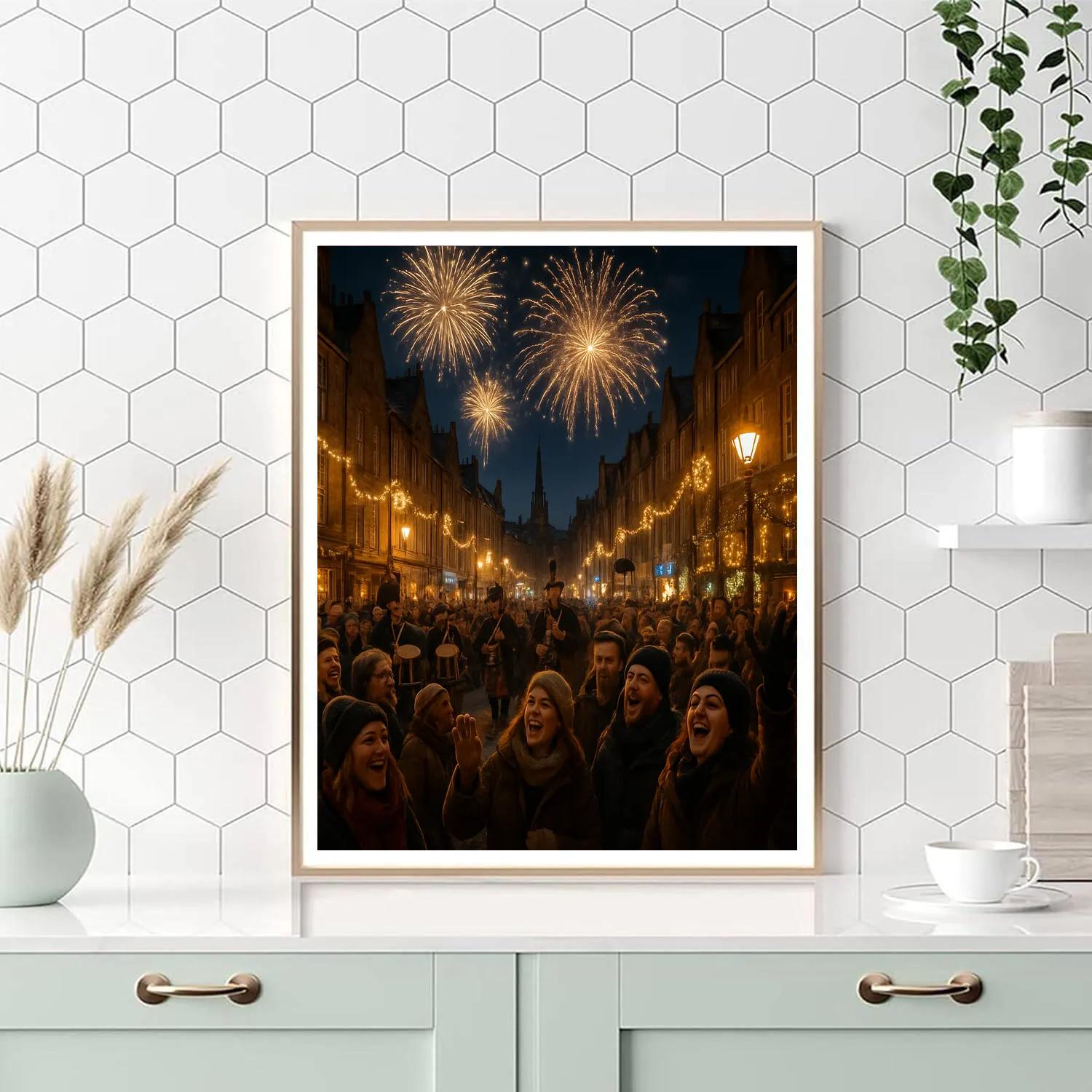 Edinburgh Hogmanay Street Festival DIY paint by numbers