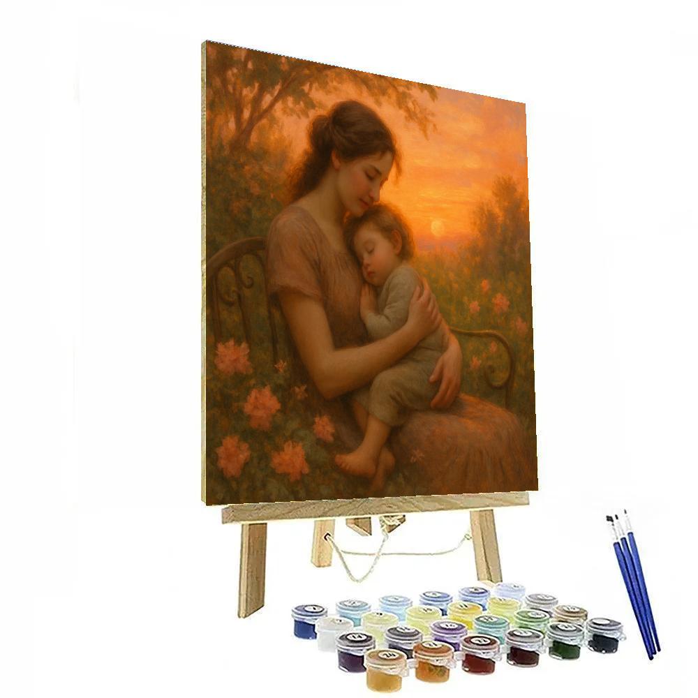 Sunset Cuddles In The Garden Paint by numbers kits