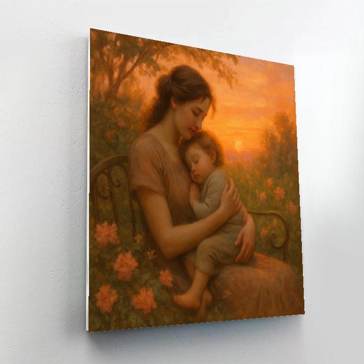 Sunset Cuddles In The Garden Paint by numbers kits