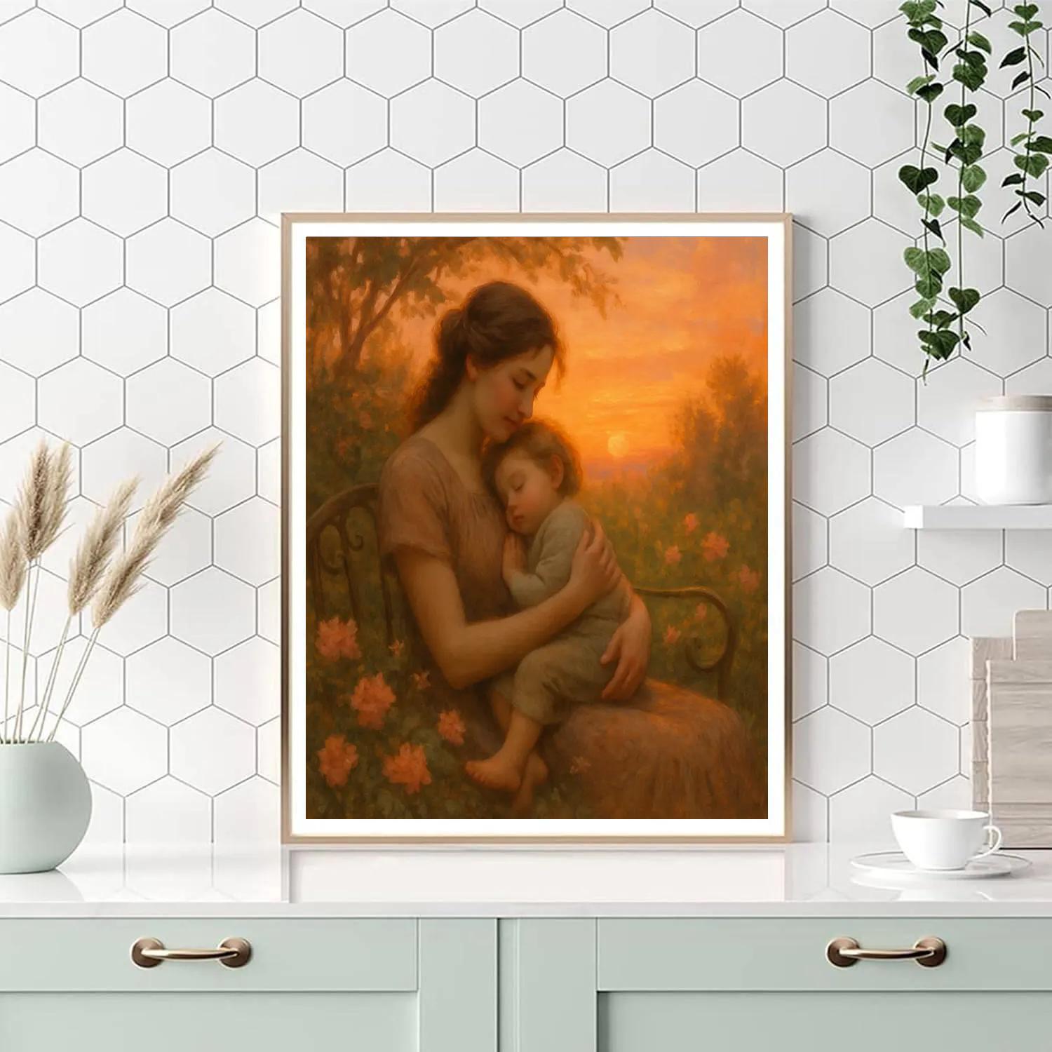 Sunset Cuddles In The Garden Paint by numbers kits