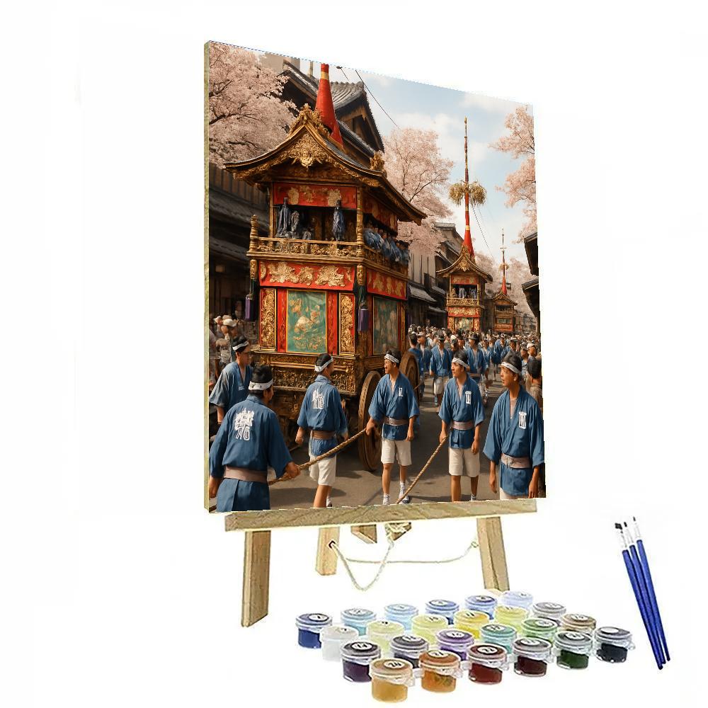 Gion Matsuri Parade Kyoto Numbered painting kits
