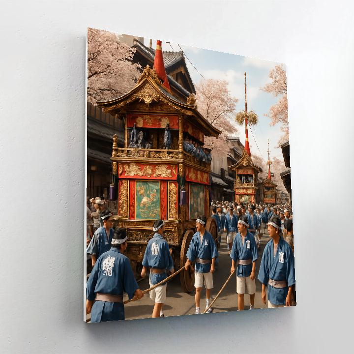 Gion Matsuri Parade Kyoto Numbered painting kits