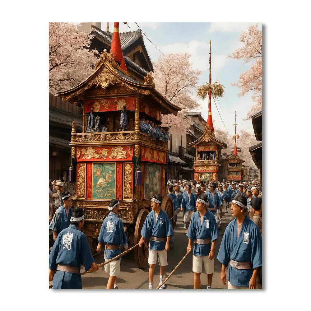 Gion Matsuri Parade Kyoto Numbered painting kits