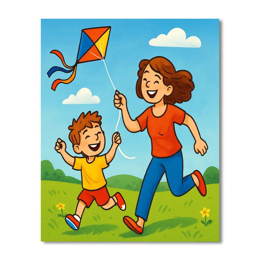 Joyful Kite Flying Day Paint by numbers kits