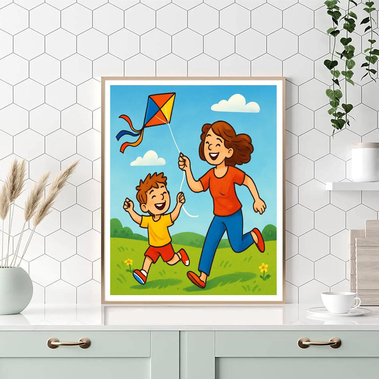 Joyful Kite Flying Day Paint by numbers kits