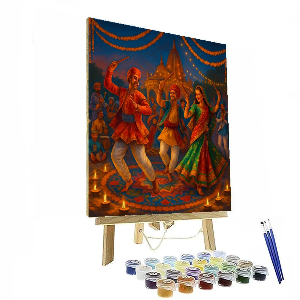 Navratri Garba Night DIY paint by numbers