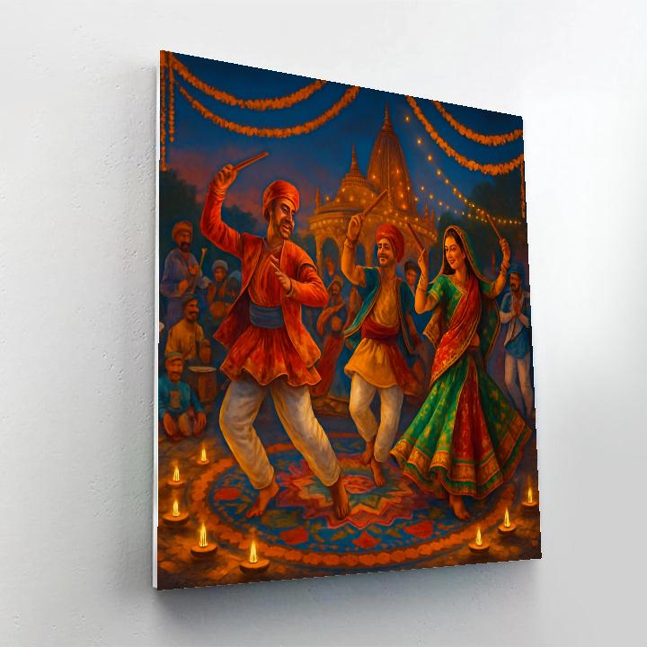 Navratri Garba Night DIY paint by numbers