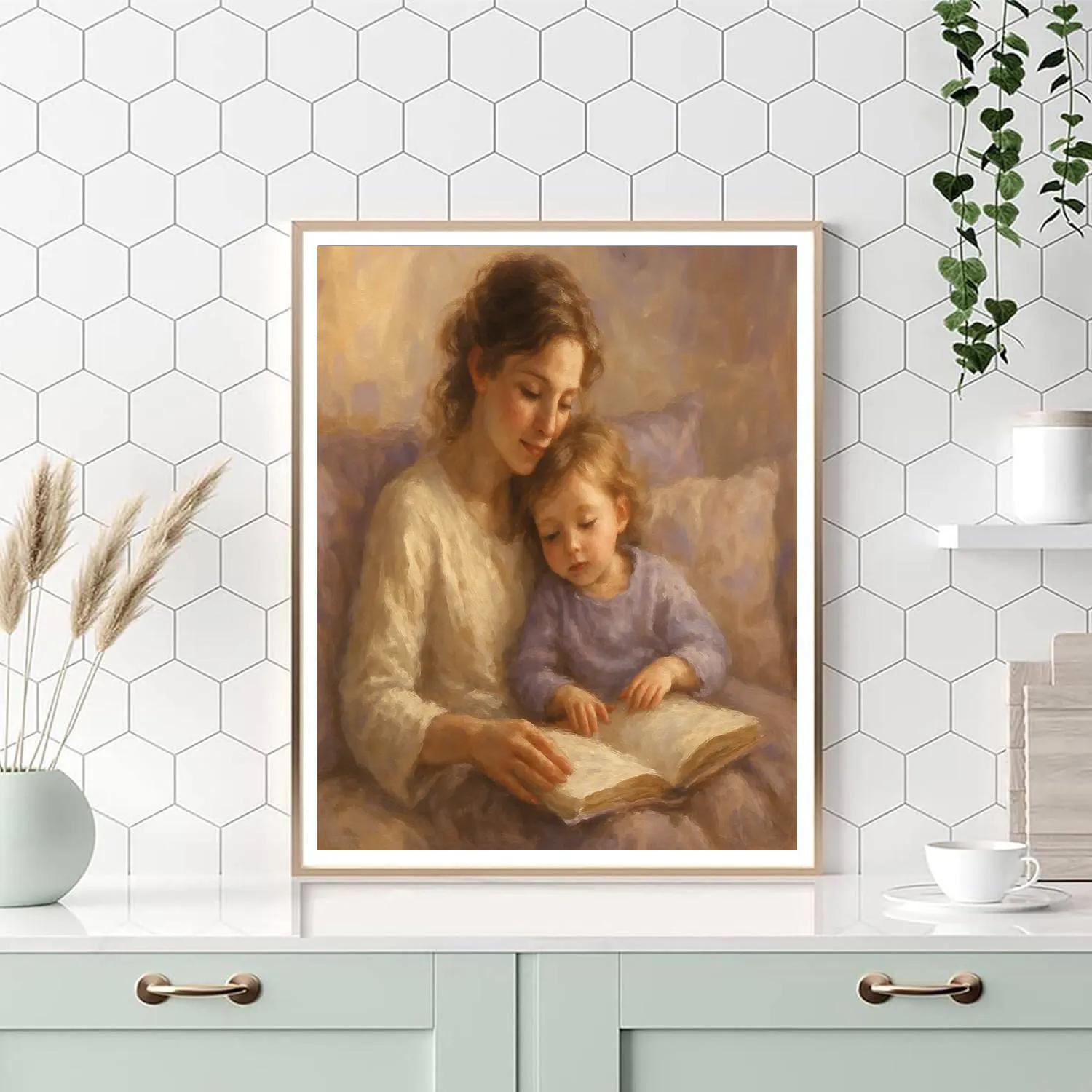 Mothers Quiet Storytime paint by number