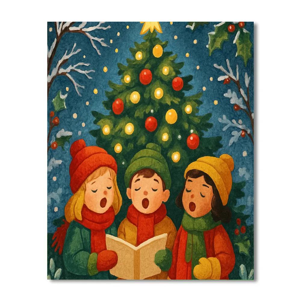 Twinkling Treetop Tunes Painting by numbers kit