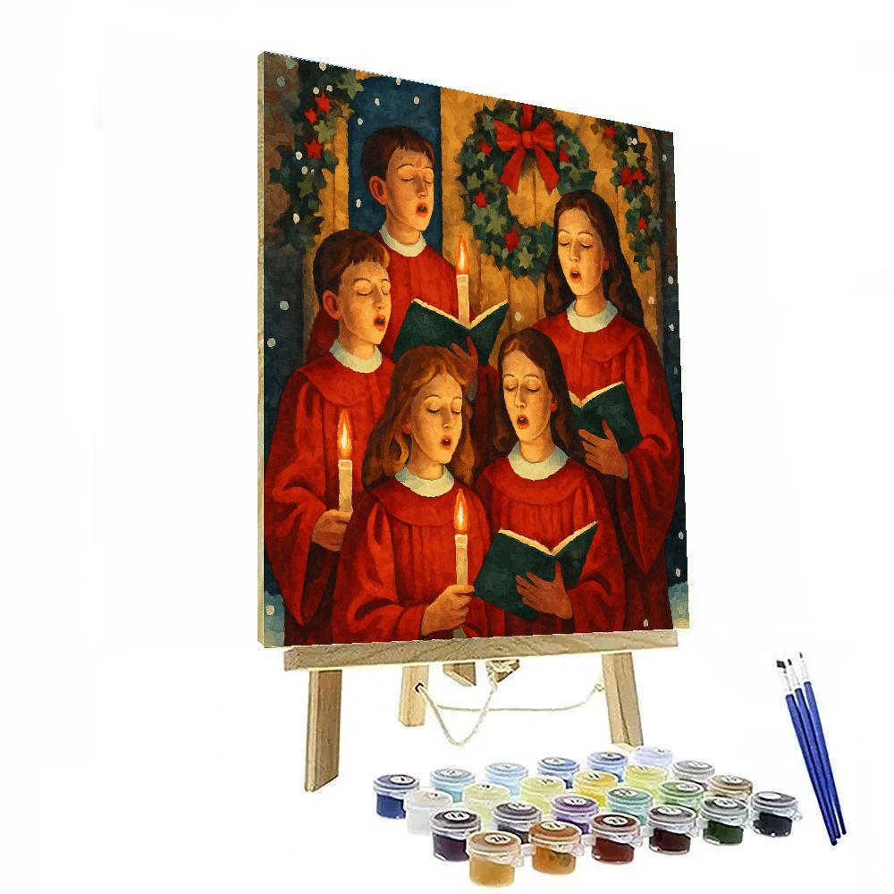 Midnight Candlelight Choir paint by numbers