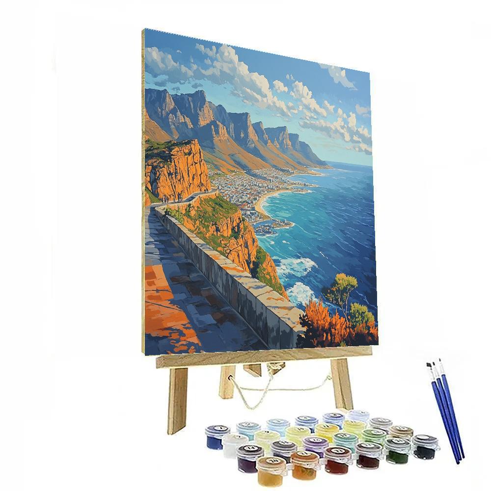 Table Mountain Cableway Viewpoint Cape Town South Africa Paint by numbers art