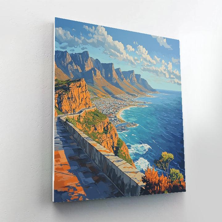 Table Mountain Cableway Viewpoint Cape Town South Africa Paint by numbers art