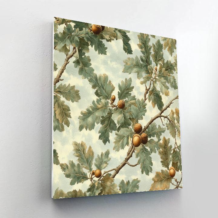 Leonardo Da Vinci Inspired Intertwined Oak Branches paint by number