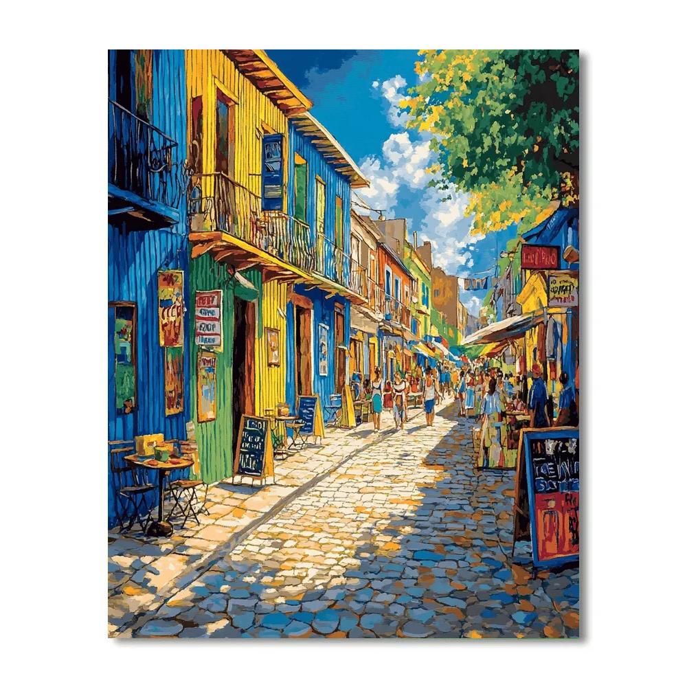 La Boca Caminito Colorful Houses Buenos Aires Argentina Painting by numbers kit