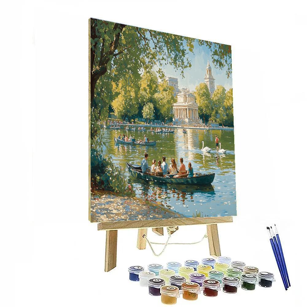 Serpentine Lake At Hyde Park London United Kingdom Painting by numbers kit